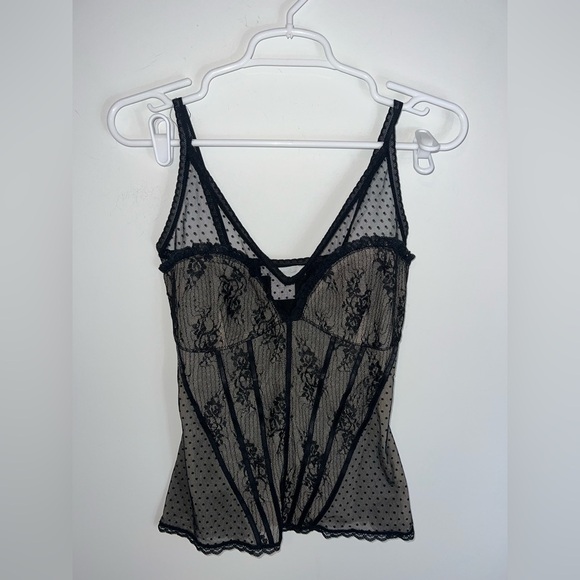 Charlotte vintage Russe Lace Black Tank - Picture 12 of 12